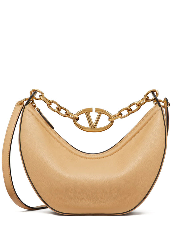 small VLogo Moon leather shoulder bag - LISKAFASHION