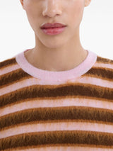 striped brushed wool jumper - LISKAFASHION