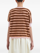 striped brushed wool jumper - LISKAFASHION