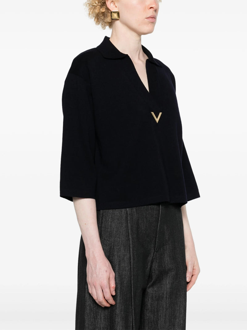 Valentino Garavani V - logo virgin wool jumper - LISKAFASHION