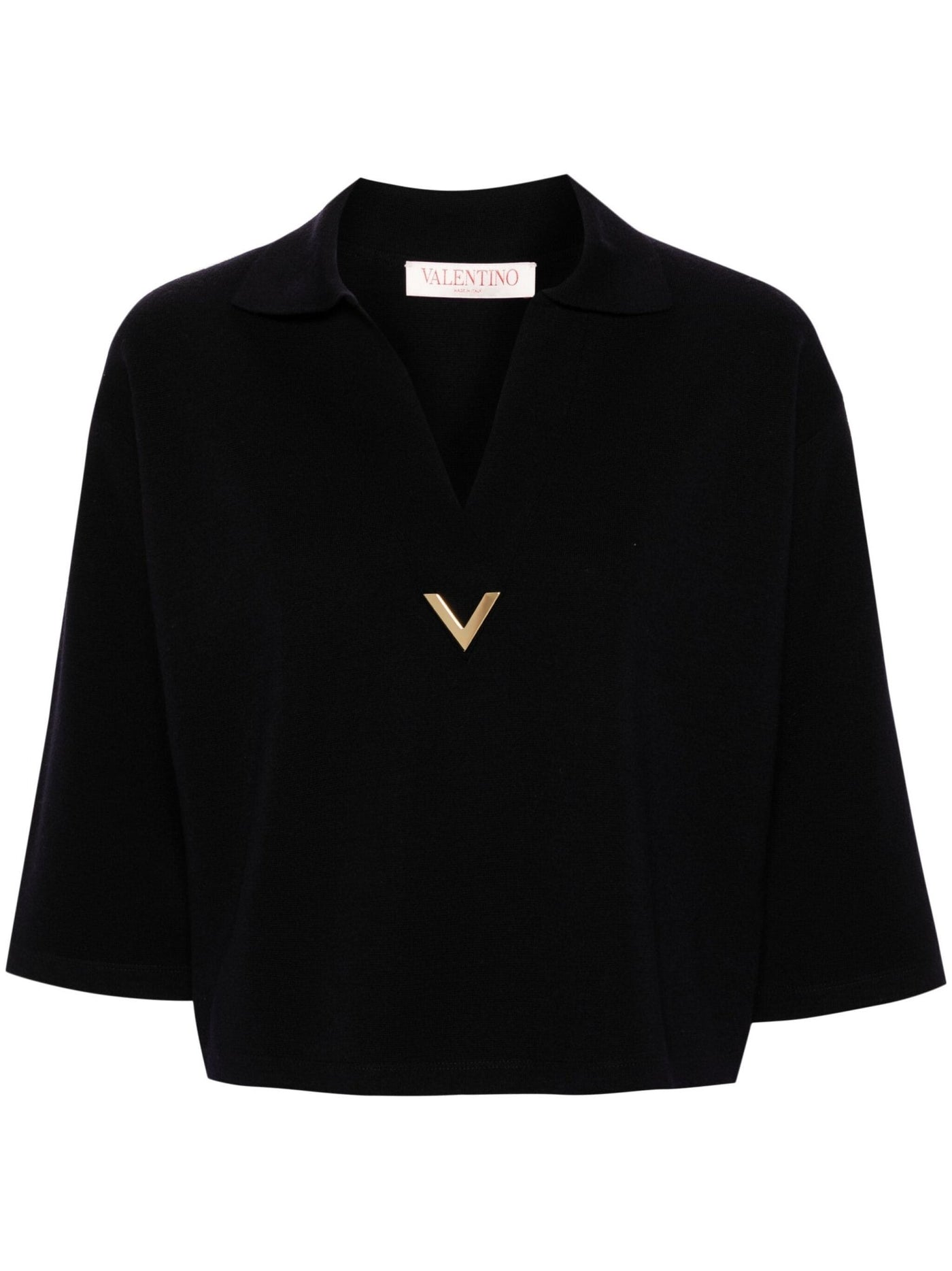 V-logo virgin wool jumper – LISKAFASHION