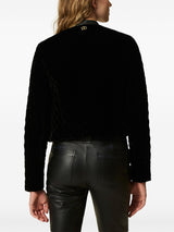 velvet cropped jacket - LISKAFASHION