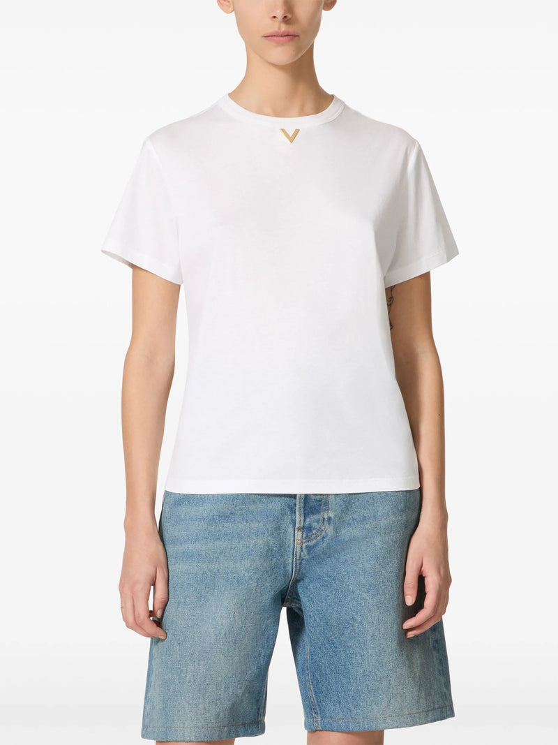 VGold cotton T - shirt - LISKAFASHION