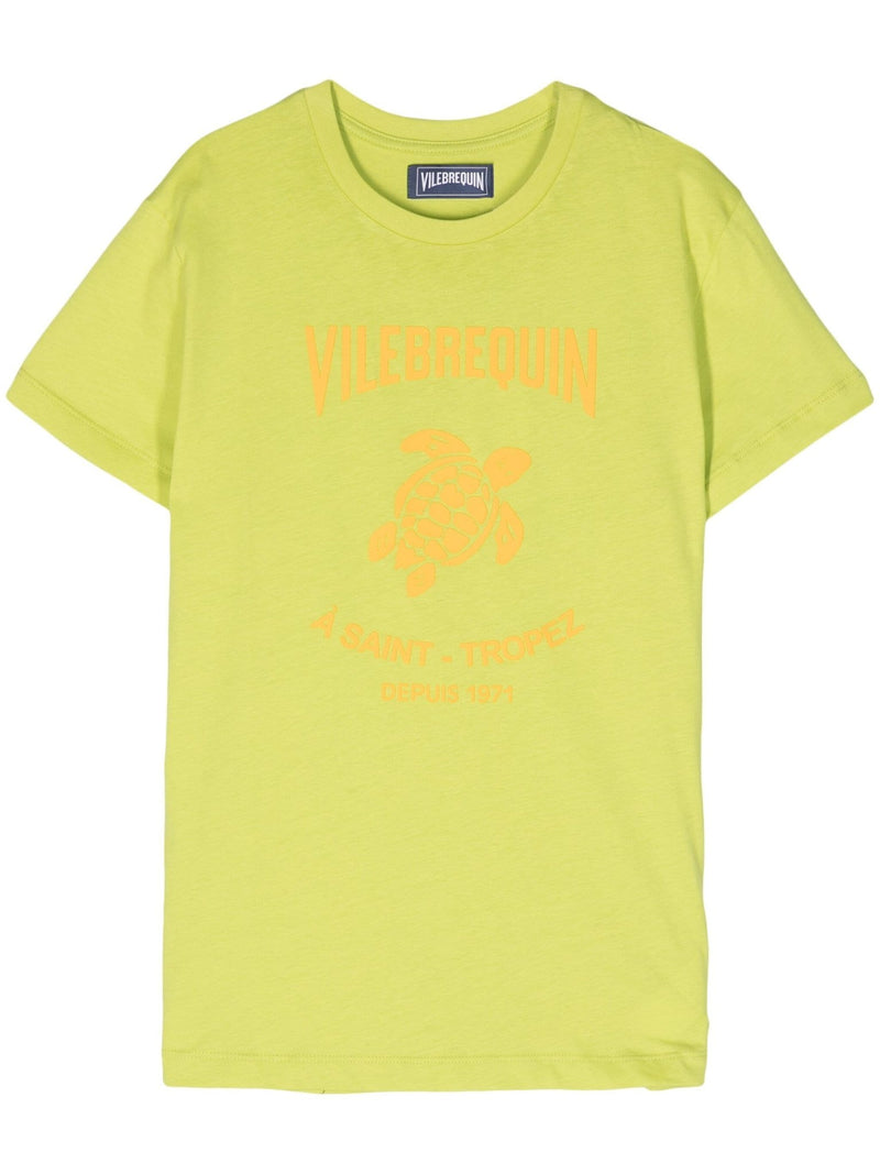 Vilebrequin logo-stamp cotton T-shirt - LISKAFASHION