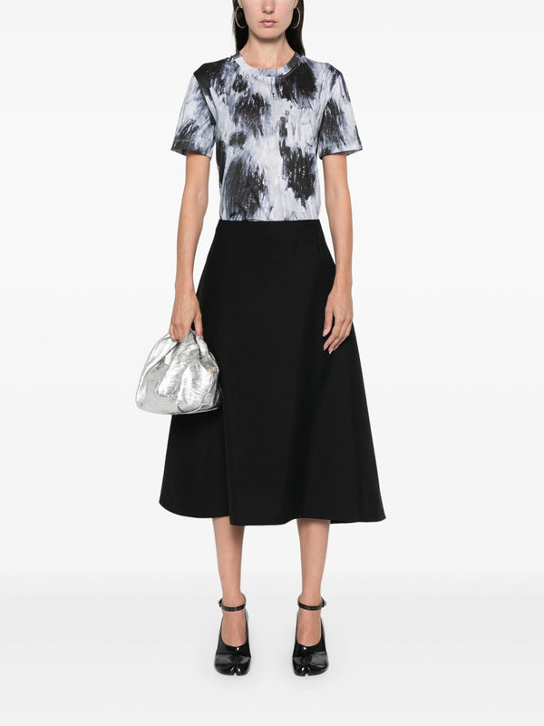 virgin - wool midi skirt - LISKAFASHION