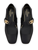 VLogo Moon leather loafers - LISKAFASHION