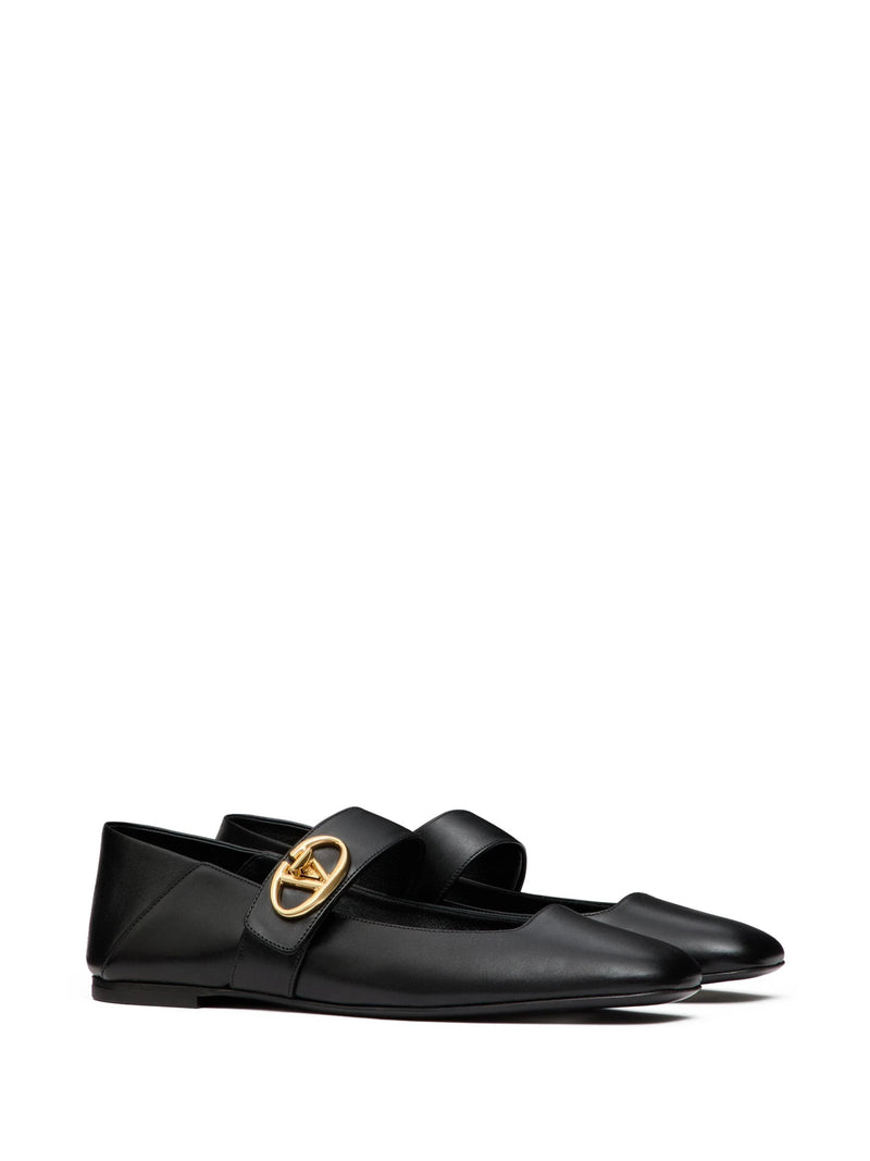 VLogo Moon leather loafers - LISKAFASHION