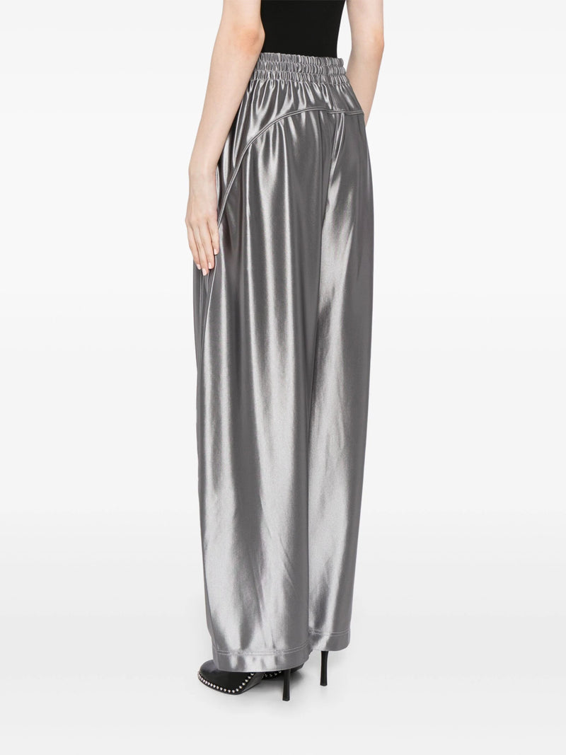 wide - leg metallic trousers - LISKAFASHION