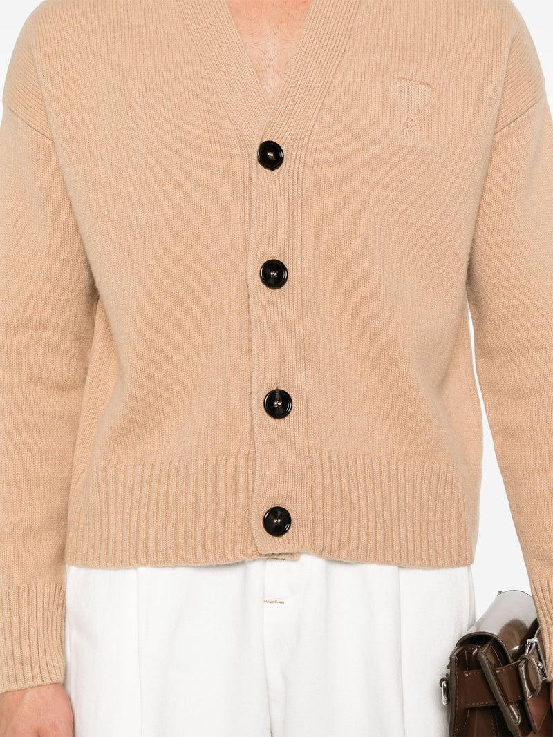 wool - cashmere v - neck cardigan - LISKAFASHION