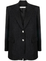 Alessandra Rich boxy pin-stripe wool blazer - MYLISKAFASHION