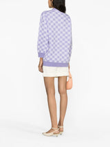Alessandra Rich check-pattern embellished cardigan - MYLISKAFASHION