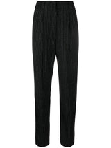 Alessandra Rich pinstripe wool trousers - MYLISKAFASHION