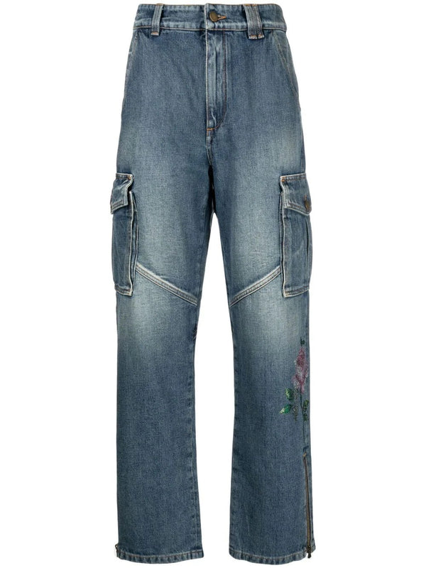 Alessandra Rich rhinestone-embellished jeans - MYLISKAFASHION