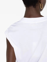 Alexander McQueen asymmetric cotton T-shirt - MYLISKAFASHION
