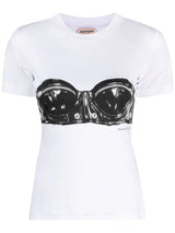 Alexander McQueen bra-print T-shirt - MYLISKAFASHION