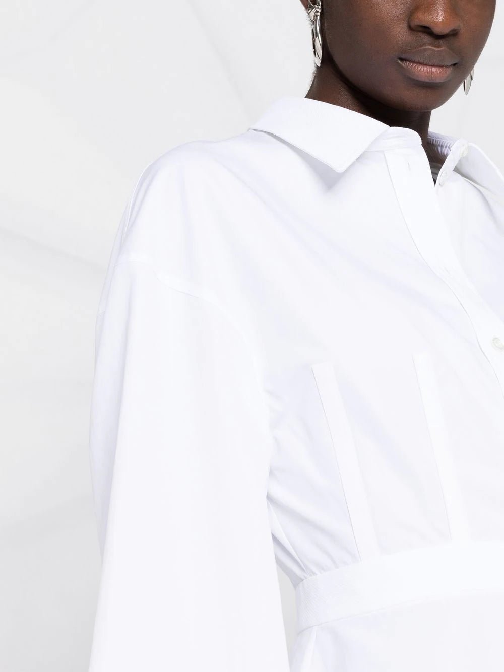 cocoon-sleeve cotton shirt – LISKAFASHION