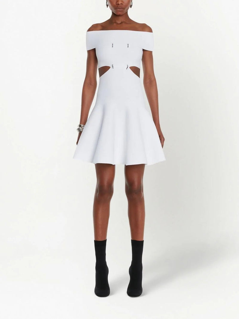 cut-out off-shoulder flared mini dress LISKAFASHION cut-out off-shoulder flared mini dress LISKAFASHION