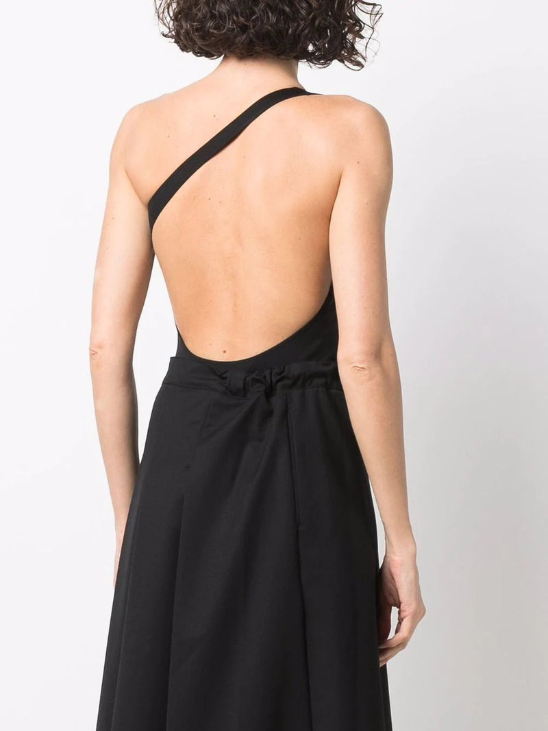 Alexander McQueen open-back asymmetric bodysuit - MYLISKAFASHION