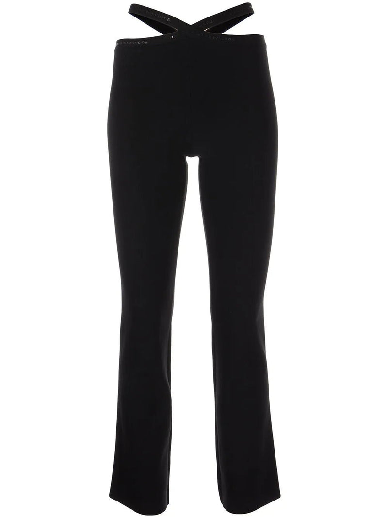 Alexander Wang Reflective Logo Legging In Stretch Knit In Black | ModeSens