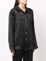 Alexander Wang crystal-embellished silk pajama shirt - MYLISKAFASHION
