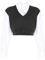 Alexander Wang layered knitted vest - MYLISKAFASHION