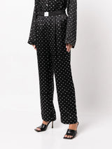 Alexander Wang logo jacquard silk pajama trousers - MYLISKAFASHION