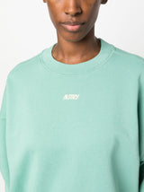 Autry logo-print cotton sweatshirt - MYLISKAFASHION