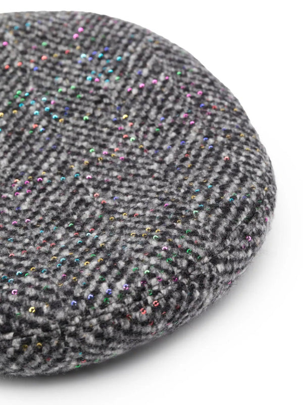 Borsalino bead-embellished pull-on beret - MYLISKAFASHION