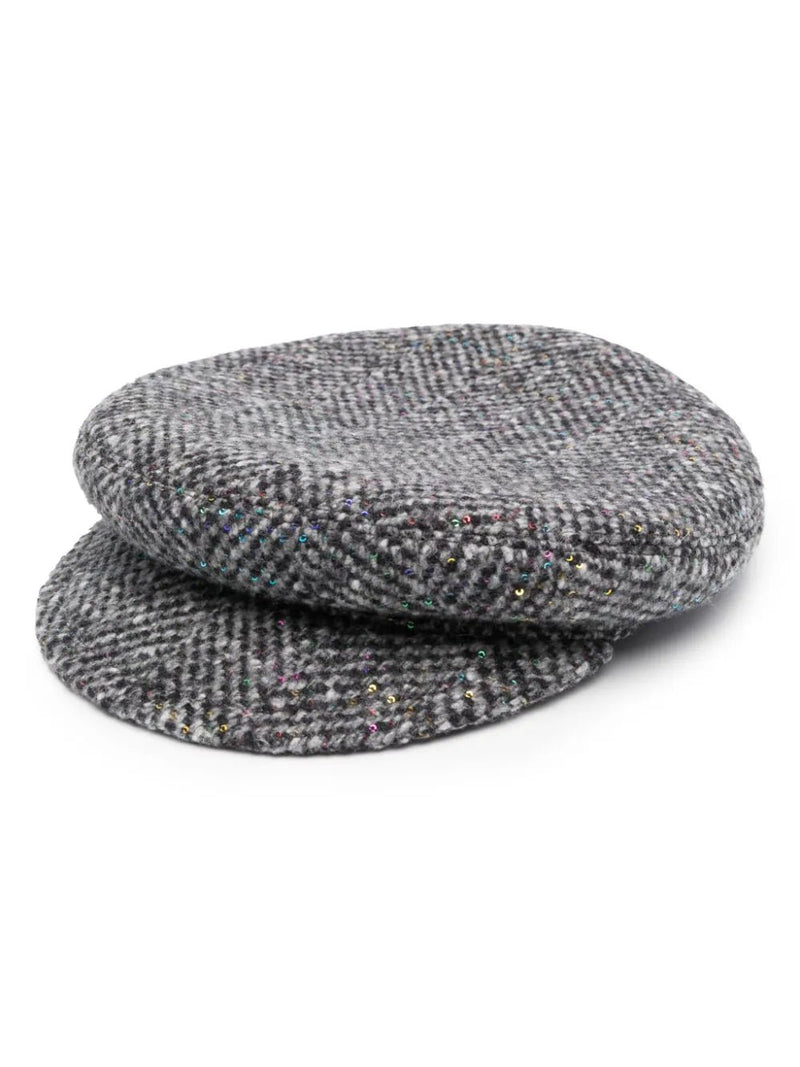 Borsalino bead-embellished pull-on beret - MYLISKAFASHION