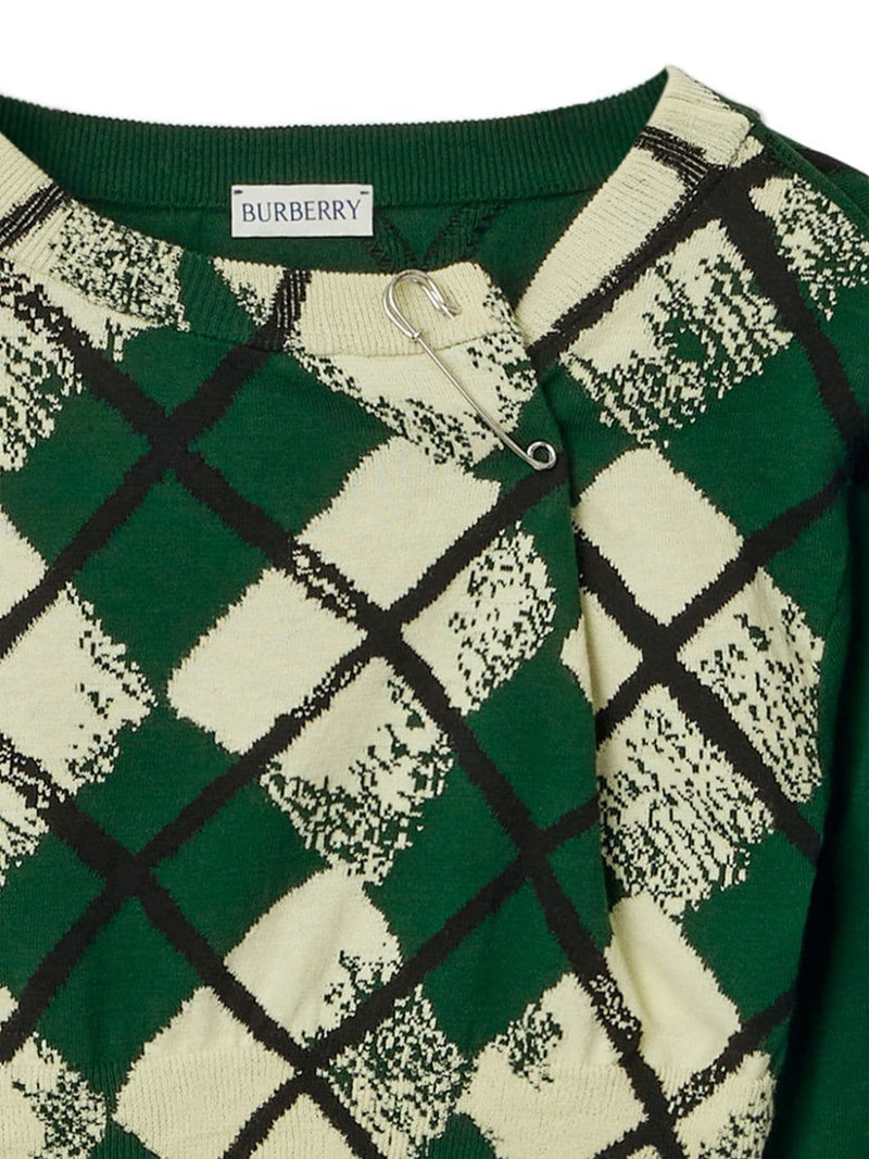 Burberry argyle fine-knit cropped jumper - LISKAFASHION