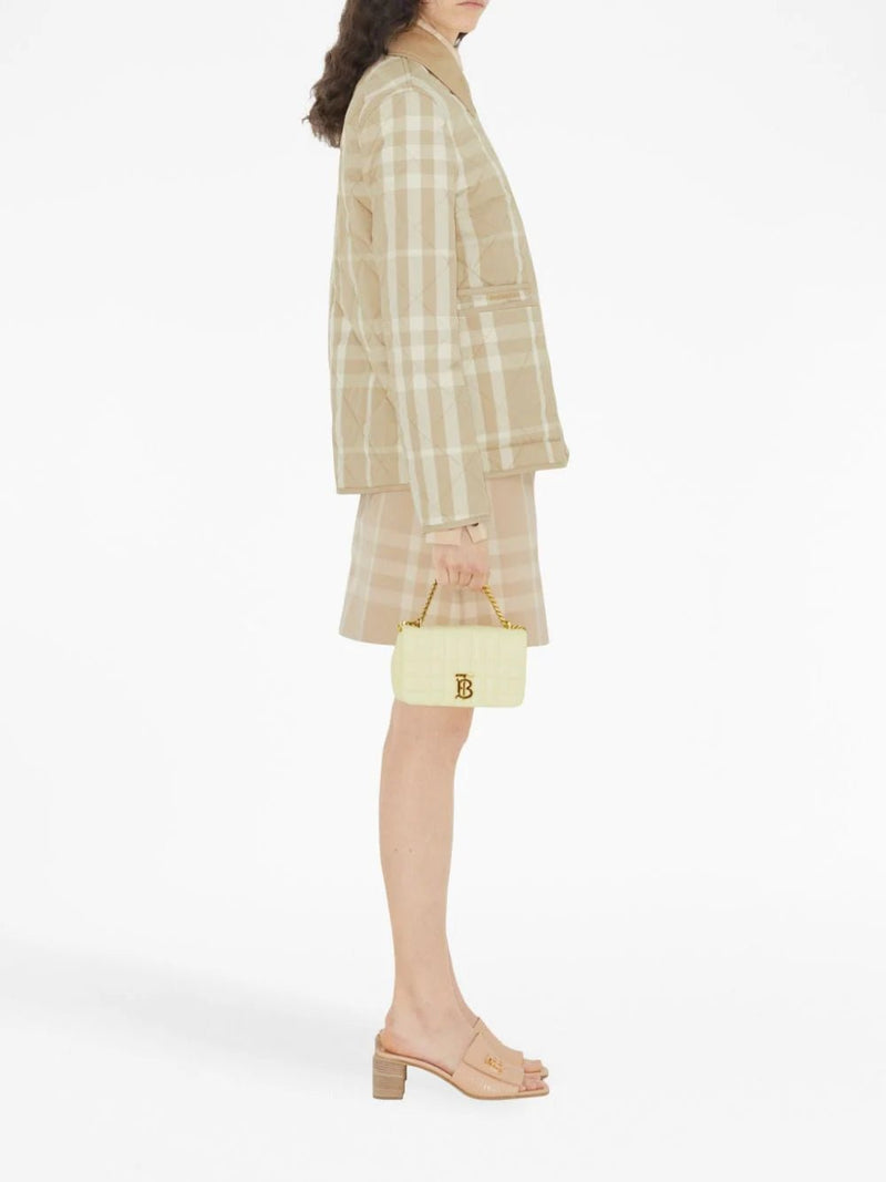 Burberry check-print A-line cotton skirt - MYLISKAFASHION