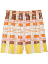 Burberry geometric-patterned silk shorts - MYLISKAFASHION