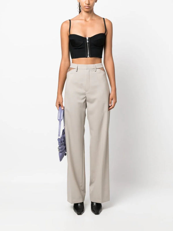 JW Anderson Crossover Strap Wide Leg Trousers - Navy
