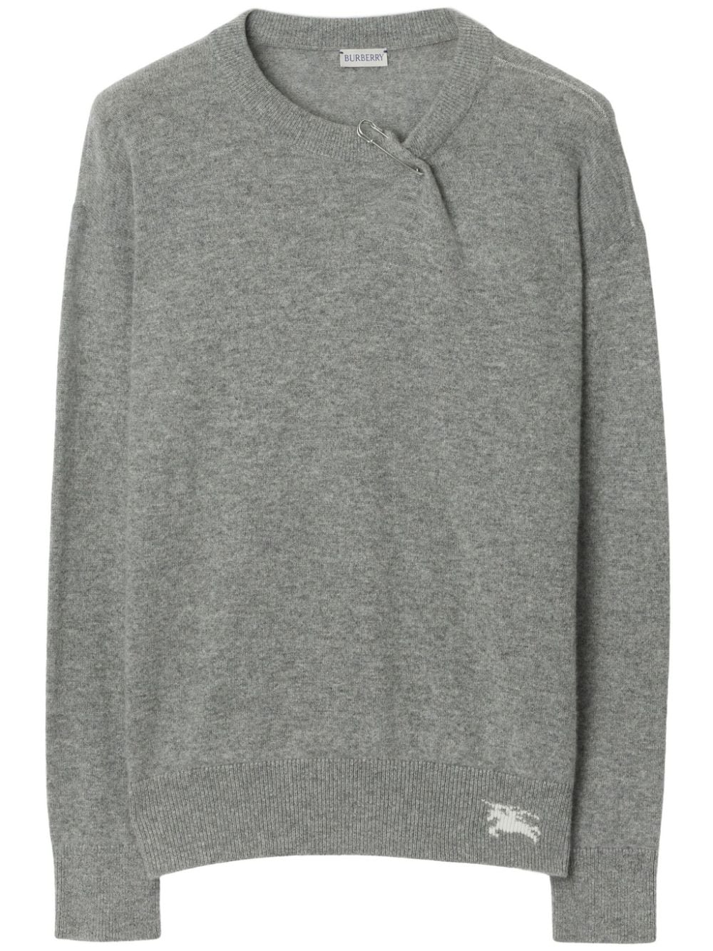 Equestrian Knight-embroidered crew-neck jumper – LISKAFASHION