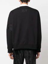 Gcds flocked-logo cotton sweatshirt - MYLISKAFASHION