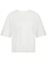Giambattista Valli lace-panelled T-shirt - MYLISKAFASHION