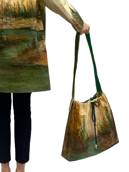 Handpainted Bucket Bag - MYLISKAFASHION