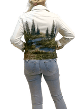 Jeansjacket Handpainted white - MYLISKAFASHION