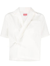 Kenzo Oberteil cotton wrap shirt - MYLISKAFASHION