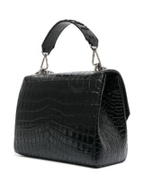 Lancel crocodile-embossed leather tote bag - MYLISKAFASHION