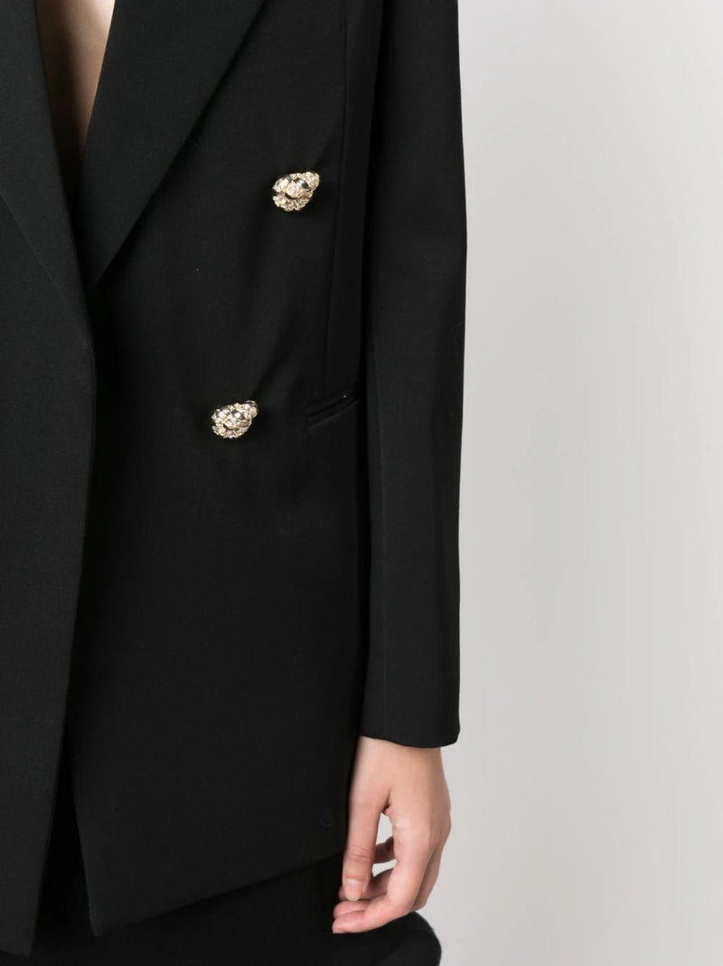 Lanvin jewel-buttons open-front blazer - MYLISKAFASHION