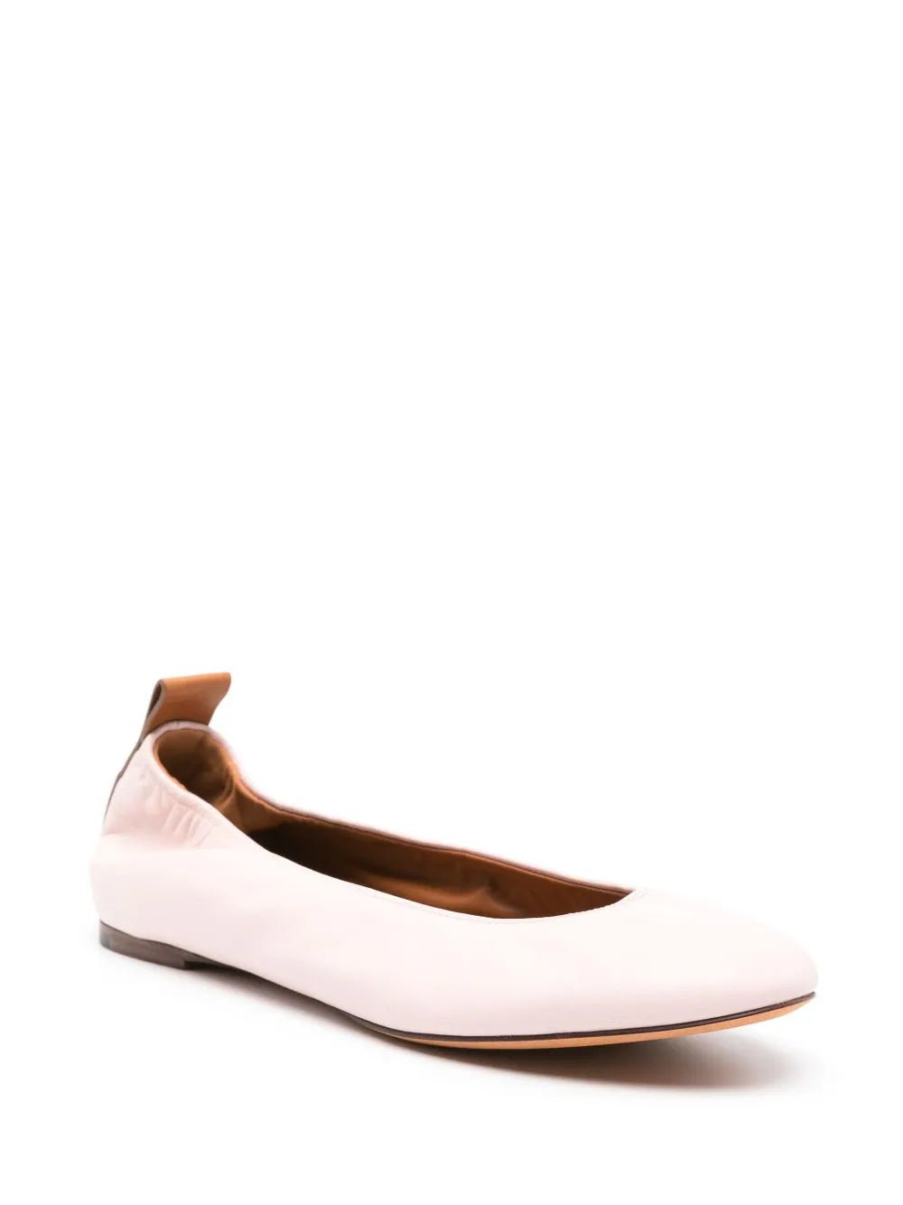 フラットシューズ LANVIN Woman Ballet flats White FWBAMB02NAPAP24 00 The Ballerina Flat In Metallic Leather | Lanvin