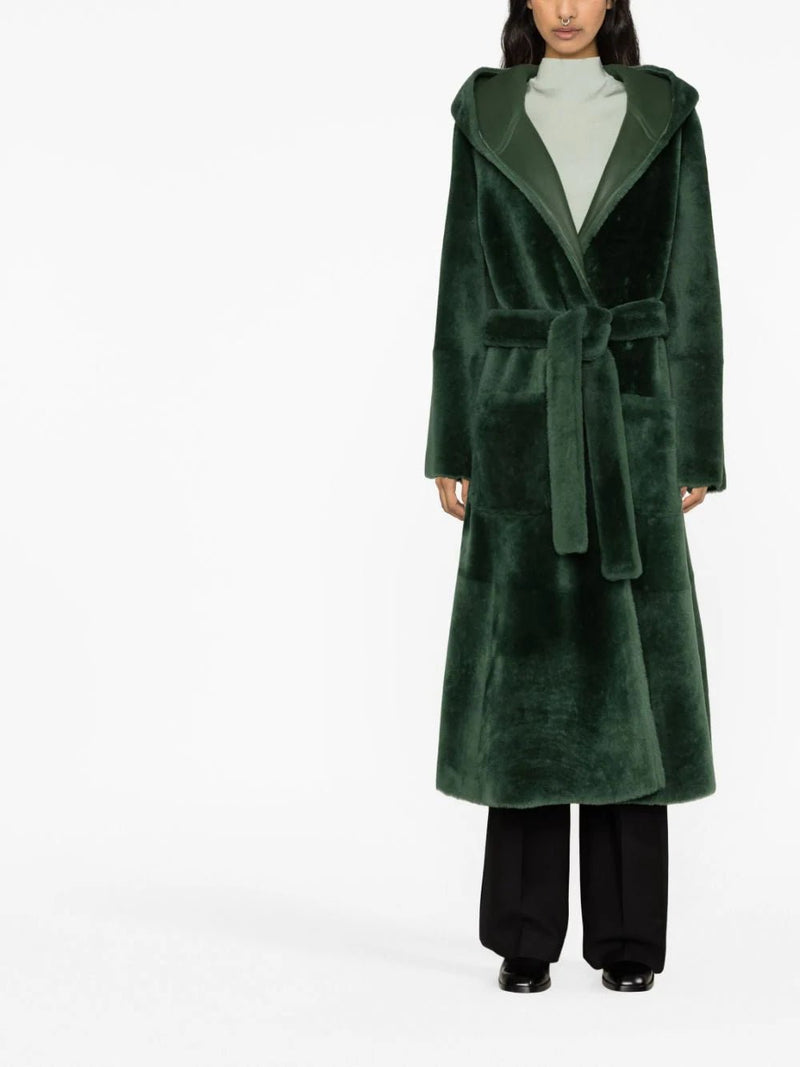 Liska reversible hooded sheepskin coat - MYLISKAFASHION