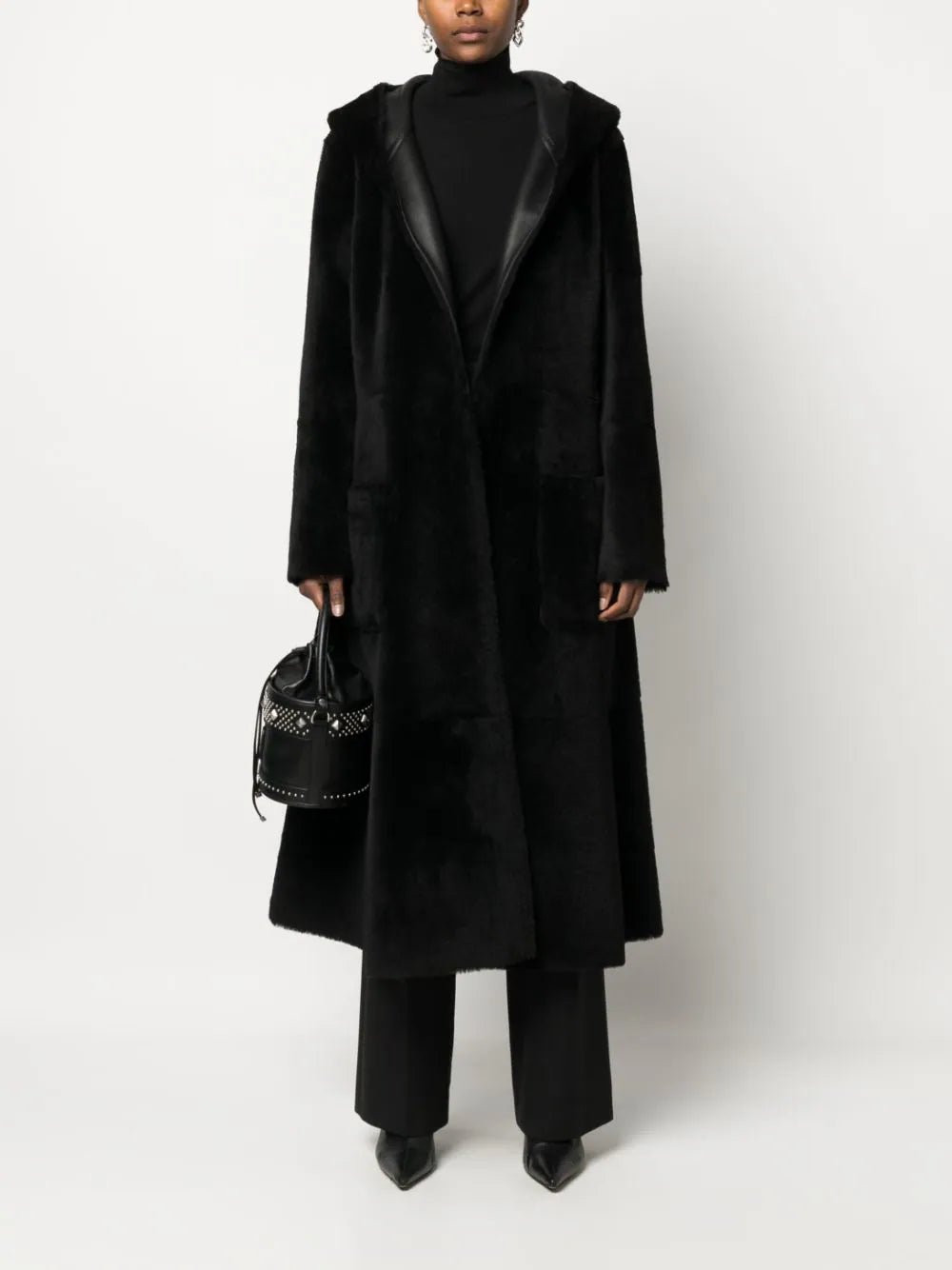 reversible hooded sheepskin coat – LISKAFASHION