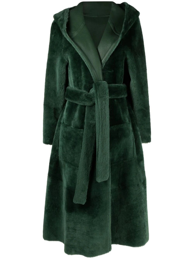 Liska reversible hooded sheepskin coat - MYLISKAFASHION