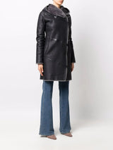 Liska shearling-lined leather coat - MYLISKAFASHION