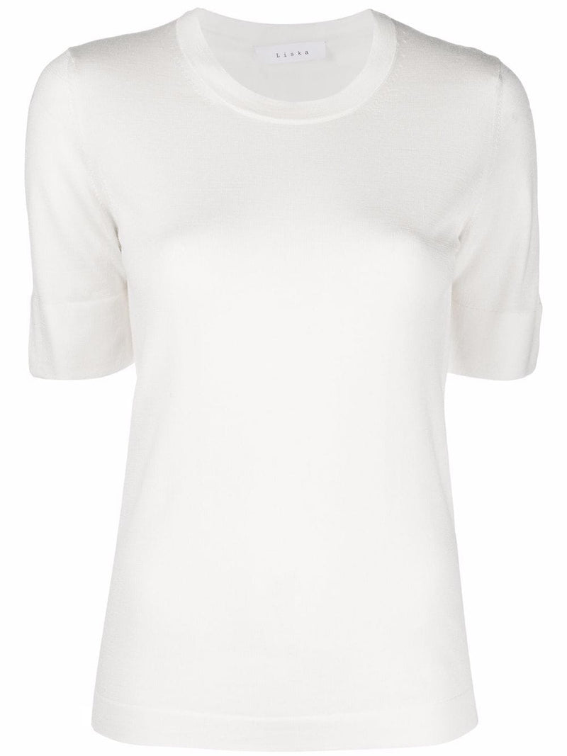 Liska silk cashmere-blend knitted top - MYLISKAFASHION