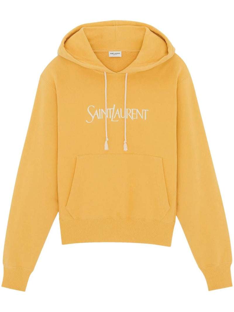 logo-print cotton hoodie - LISKAFASHION