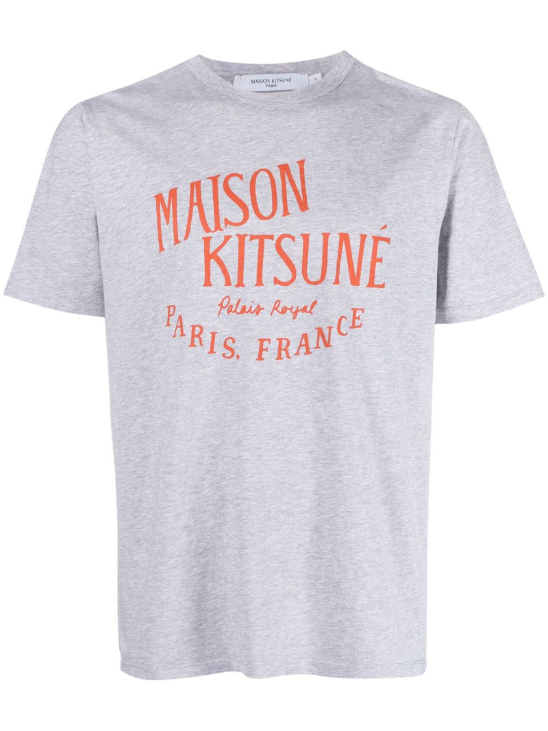 Maison Kitsuné logo-print cotton T-shirt - MYLISKAFASHION