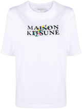 Maison Kitsuné logo-print cotton T-shirt - MYLISKAFASHION